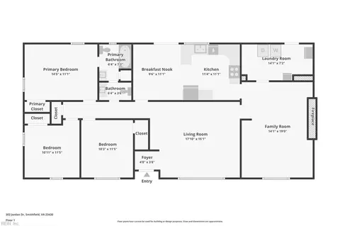 Floorplan - 302 Jordan Dr, Smithfield, VA 23430 photo 1 of 1