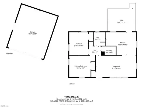 Floorplan - 23 Laurel Dr, Hampton, VA 23669 photo 1 of 3