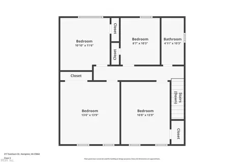 Floorplan - 217 Eastlawn Dr, Hampton, VA 23664 photo 3 of 3