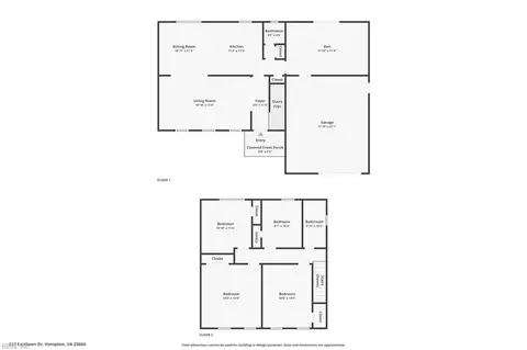 Floorplan - 217 Eastlawn Dr, Hampton, VA 23664 photo 1 of 3