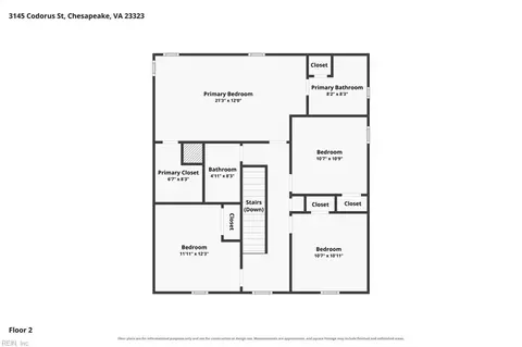 Floorplan - 3145 Codorus St, Chesapeake, VA 23323 photo 2 of 2
