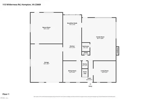 Floorplan - 113 Wilderness Rd, Hampton, VA 23669 photo 2 of 2