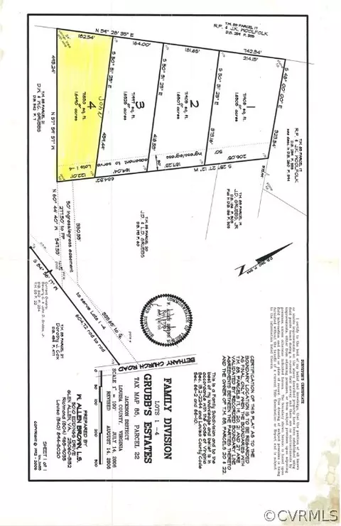 lot4 Bethany Church, Bumpass, VA 23093