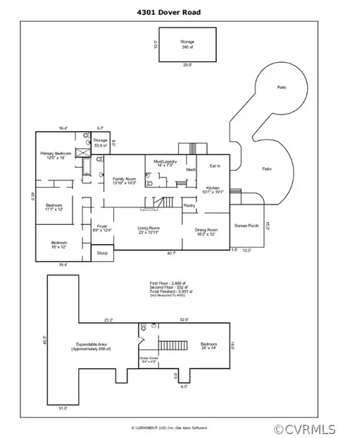 Floorplan - 4301 Dover Rd, Richmond, VA 23221 photo 1 of 1