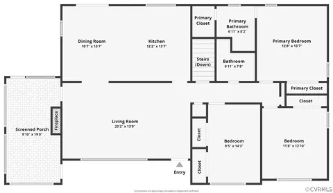 Floorplan - 7706 Comanche Dr, Richmond, VA 23225 photo 1 of 2