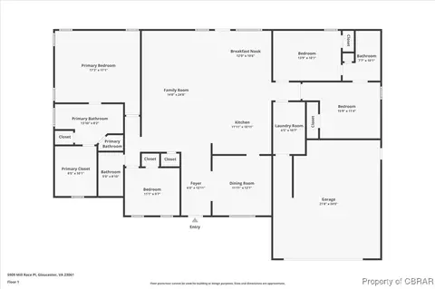 Floorplan - 5909 Mill Race Pl, Gloucester, VA 23061 photo 1 of 1
