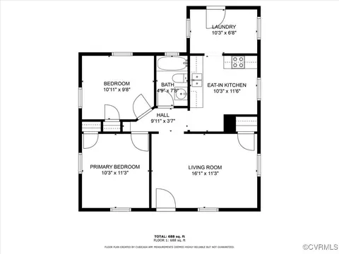 Floorplan - 1129 E 15th St, Richmond, VA 23224 photo 1 of 1