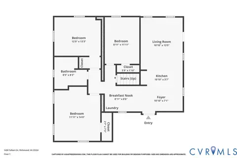Floorplan - 1420 Talbert Dr, Richmond, VA 23224 photo 1 of 2