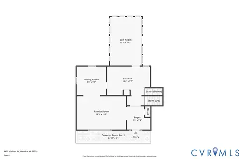Floorplan - 8425 Michael Rd, Henrico, VA 23229 photo 1 of 4