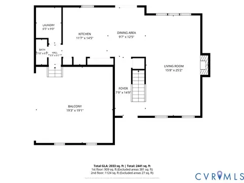 Floorplan - 2953 Preston Park Ct, Sandy Hook, VA 23153 photo 1 of 2