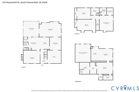 Floorplan - 413 Pleasanthill Dr, North Chesterfield, VA 23236 photo 1 of 1