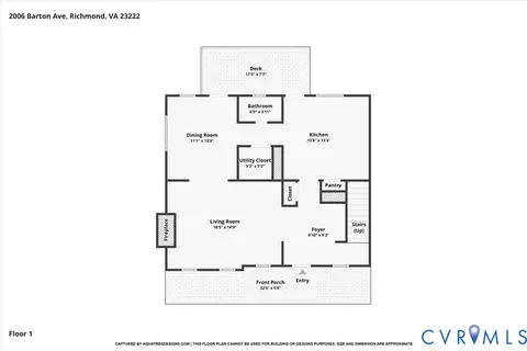 Floorplan - 2006 Barton Ave, Richmond, VA 23222 photo 1 of 3