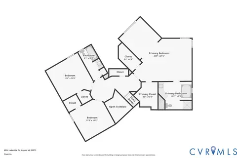 Floorplan - 6924 Lakeside Dr, Hayes, VA 23072 photo 2 of 3