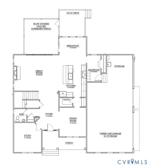 Floorplan - 18112 Copper Fox Loop, Moseley, VA 23120 photo 1 of 2