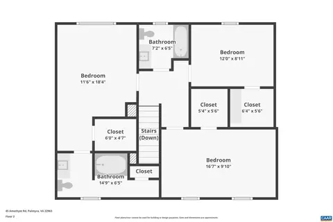 Floorplan - 45 Amethyst Rd, Palmyra, VA 22963 photo 3 of 4