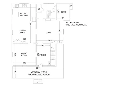 Floorplan - 3759 Mill Iron Rd, Goodview, VA 24095 photo 1 of 3