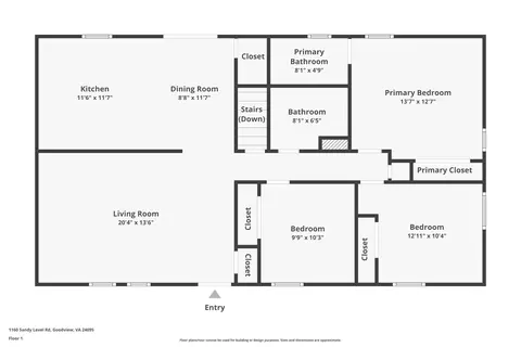 Floorplan - 1160 Sandy Level Rd, Goodview, VA 24095 photo 2 of 6