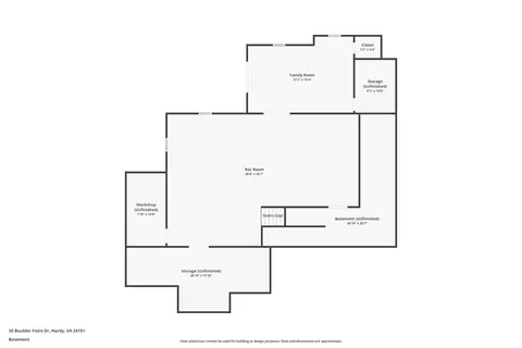 Floorplan - 30 Boulder Point Dr, Hardy, VA 24101 photo 4 of 4