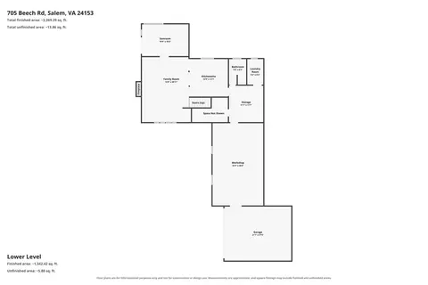 Floorplan - 705 Beech Rd, Salem, VA 24153 photo 3 of 3