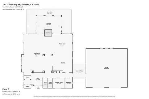 Floorplan - 190 Tranquility Rd, Moneta, VA 24121 photo 2 of 4