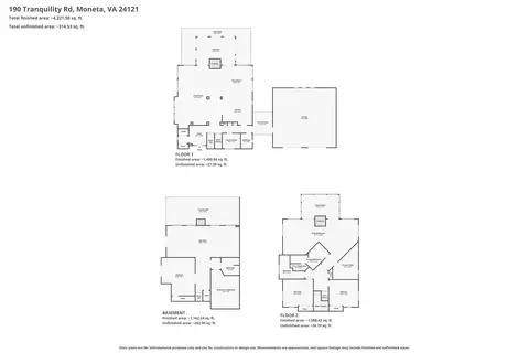 Floorplan - 190 Tranquility Rd, Moneta, VA 24121 photo 1 of 4