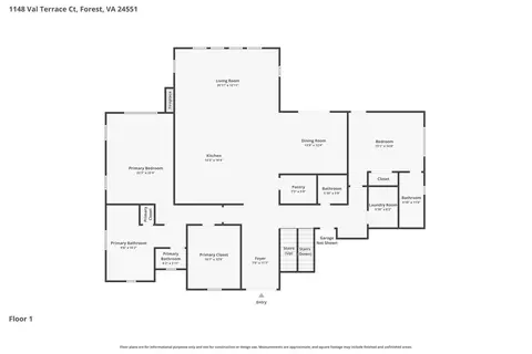 Floorplan - 1148 Val Terrace Ct, Forest, VA 24551 photo 1 of 3