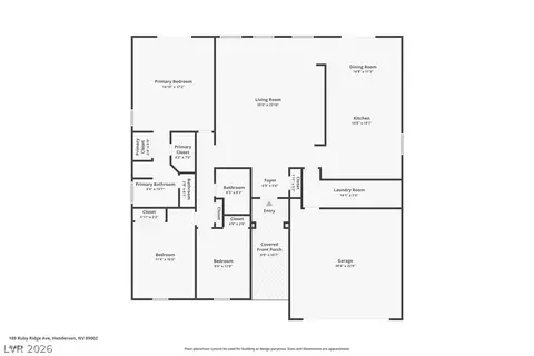 Floorplan - 189 Ruby Ridge Ave, Henderson, NV 89002 photo 1 of 1