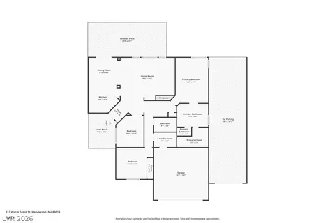 Floorplan - 312 W Warm Front St, Henderson, NV 89014 photo 1 of 1