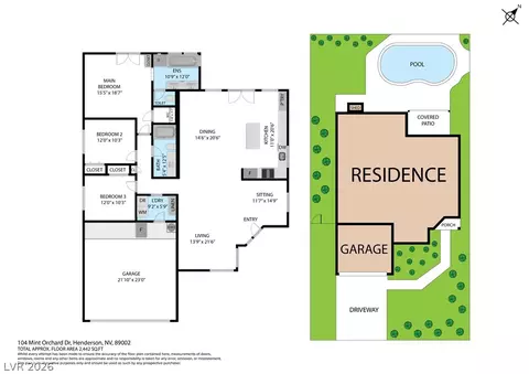 Floorplan - 104 Mint Orchard Dr, Henderson, NV 89002 photo 1 of 2