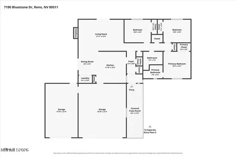 Floorplan - 7190 Bluestone Dr, Reno, NV 89511 photo 2 of 3