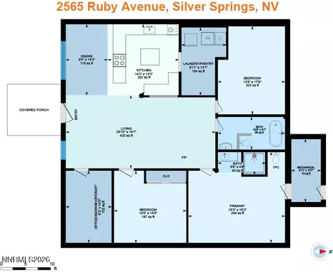 Floorplan - 2565 Ruby Ave, Silver Springs, NV 89429 photo 1 of 2