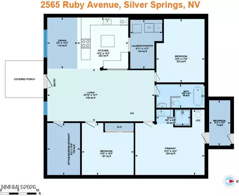 Floorplan - 2565 Ruby Ave, Silver Springs, NV 89429 photo 2 of 2