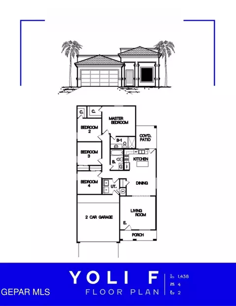Floorplan - 3616 Bob Snead Dr, El Paso, TX 79938 photo 1 of 1