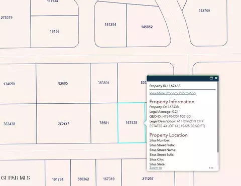 Pn-167438 41 Horizon City Estates Lot 13, Horizon City, TX 79928