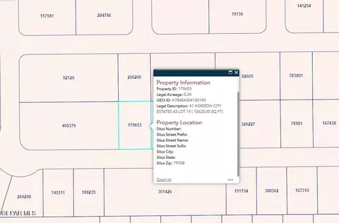 Pn-179653 41 Horizon City Estates Lot 19, Horizon City, TX 79928