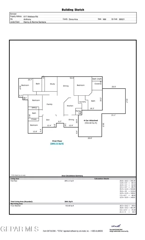 Floorplan - 617 Wallace Rd, Anthony, NM 88021 photo 1 of 1