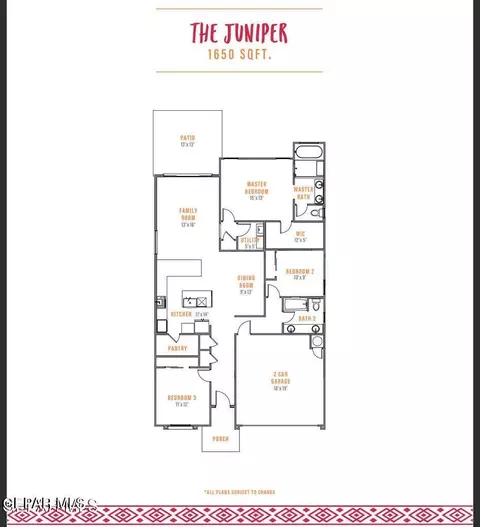 Floorplan - 11479 Eclipse Dr, Socorro, TX 79927 photo 1 of 1