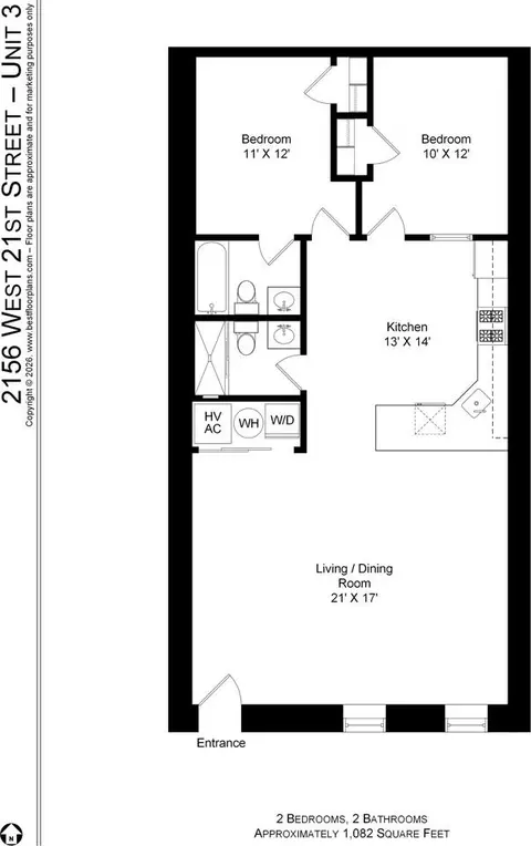 2156 W 21st St #3, Chicago, IL 60608