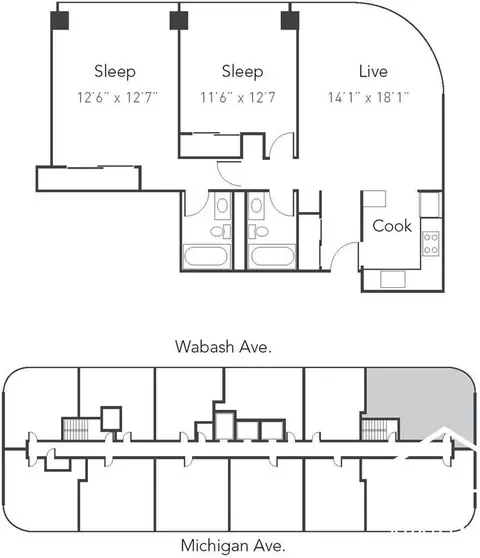 1212 S Michigan Ave #2201, Chicago, IL 60605