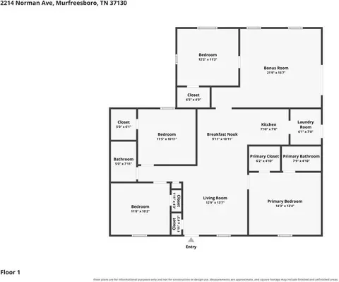 2214 Norman Ave, Murfreesboro, TN 37130