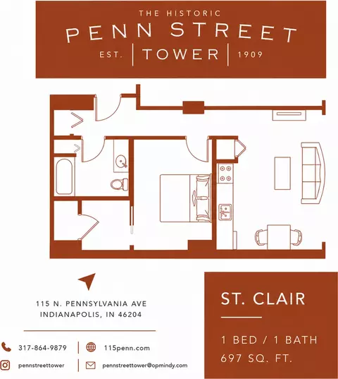 115 N Pennsylvania St, Indianapolis, IN 46204