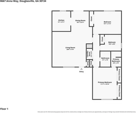 8666 Anna Way, Douglasville, GA 30134