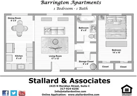 37 57 E 38th Street Barrington Apartments, Indianapolis, IN 46205