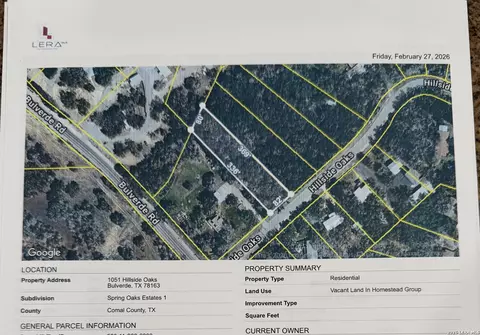 1091 Hillside Oaks, Bulverde, TX 78163