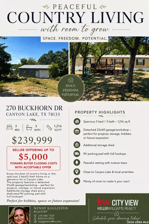 270 Buckhorn Dr, Canyon Lake, TX 78133