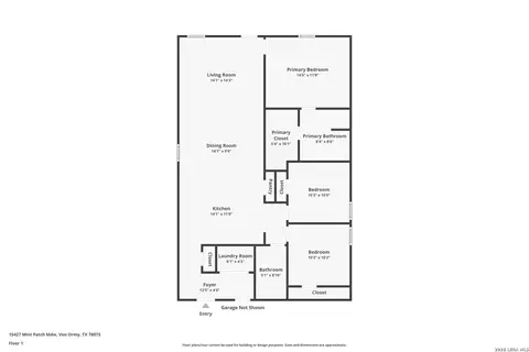 Floorplan - 15427 Mint Patch Mdw, Von Ormy, TX 78073 photo 1 of 1