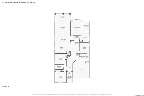 Floorplan - 8733 Stackstone, Schertz, TX 78154 photo 1 of 1