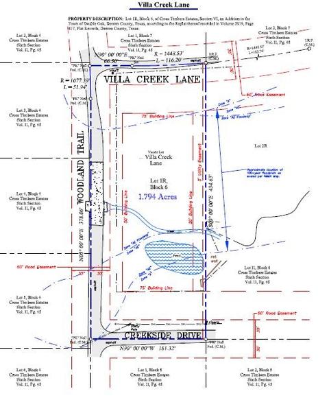Tbd 1r Villa Creek Lane, Double Oak, TX 75077