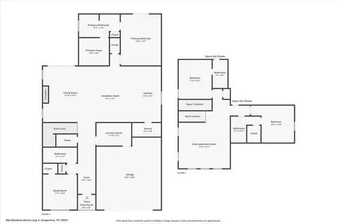 Floorplan - 960 Meadow Bend Loop S, Grapevine, TX 76051 photo 3 of 3