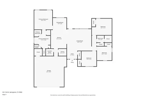 Floorplan - 921 E 3rd St, Springtown, TX 76082 photo 1 of 1